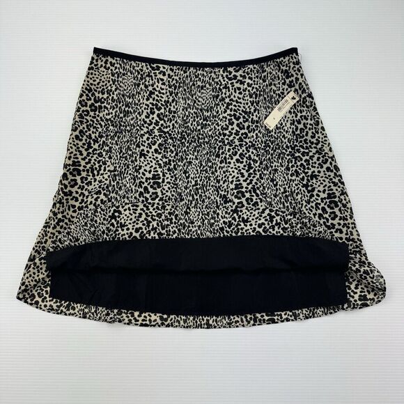 Worthington Leopard Print Skirt Size 16 NWT Lined Western Khaki Animal Print - Picture 4 of 10